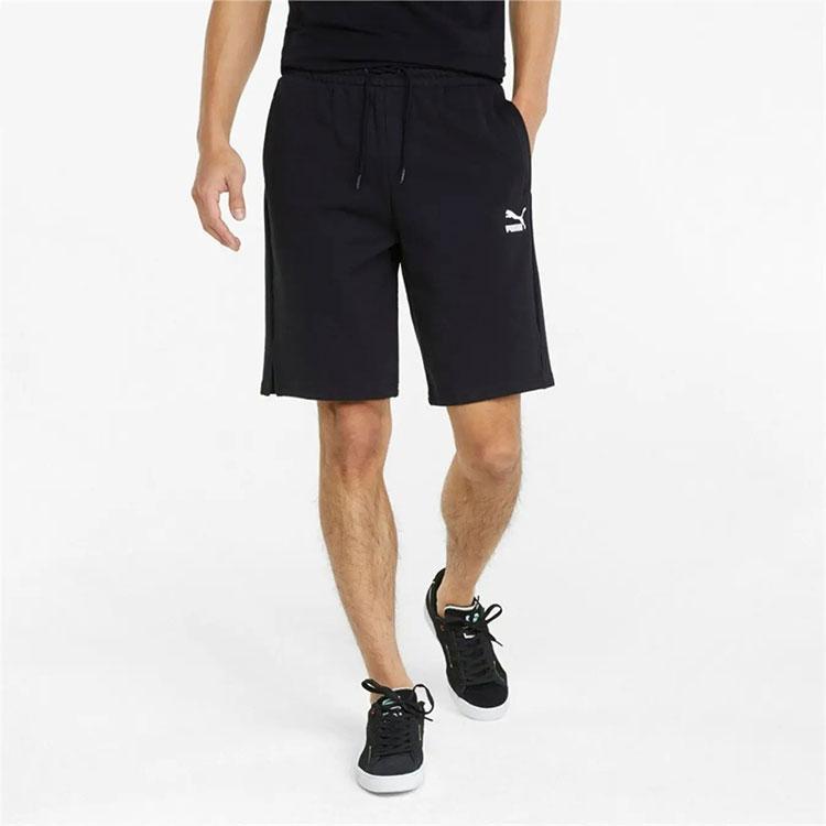 Puma Сплошные повседневные шорты на шнурке для мужчин, черные 535332-01