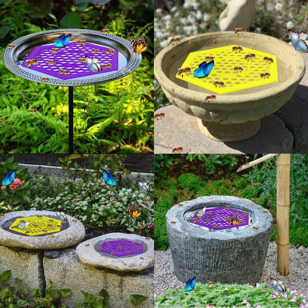 Plastic Bee Water Catcher Cups for Outdoor Garden Butterfly Water Stations Hot Bee Bath for Garden