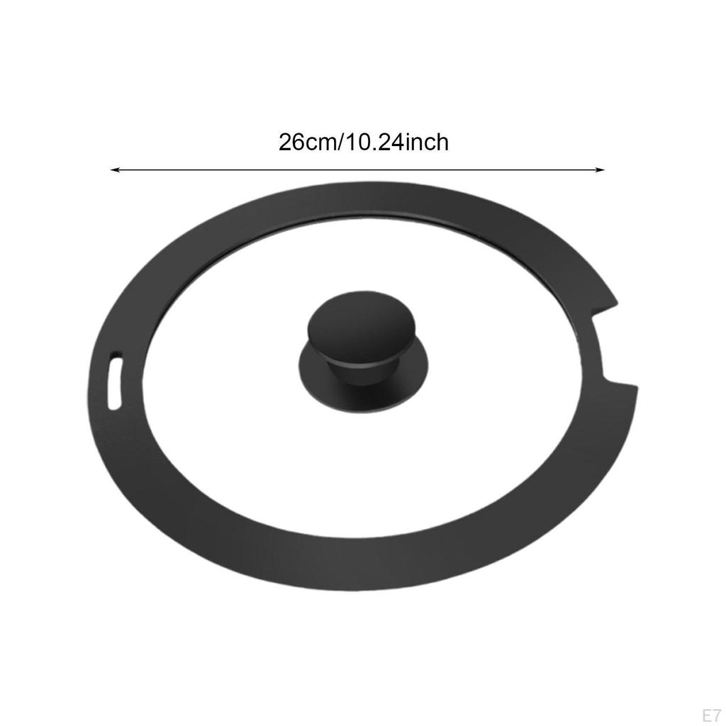 Glass Top Lid with Silicone Edge for Kitchen Use