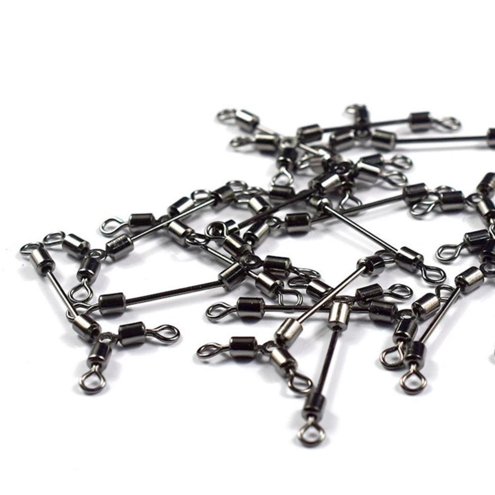 Long Leg Fishing Swivels Fishing Barrel Swivel O-Shape Fishing Connector Fishing Three Way Swivel