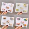 5pcs/set Mini Baby Hair Clip Cute Cartoon Floral Fruit Hairpin for Toddler Girls Small Kawaii Bang Side Clip Hair Accessories