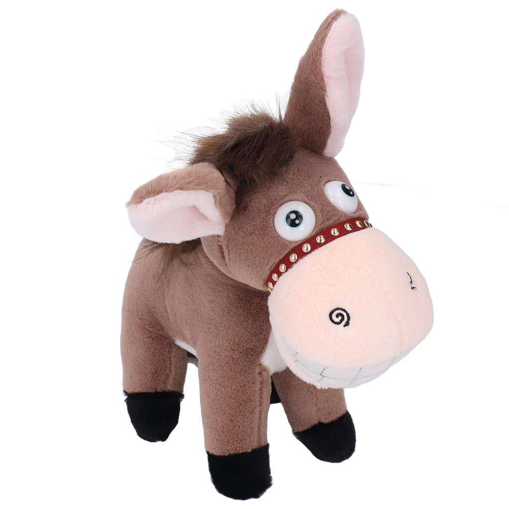 Donkey Stuffed Animal Toy Cute Soft Comfortable Vivid Donkey Plush Toy for Kids Boys Girls Brown