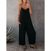 Solid Color U-neck Sleeveless Jumpsuit Women's Pure Color U-Neck Sleeveless Jumpsuit