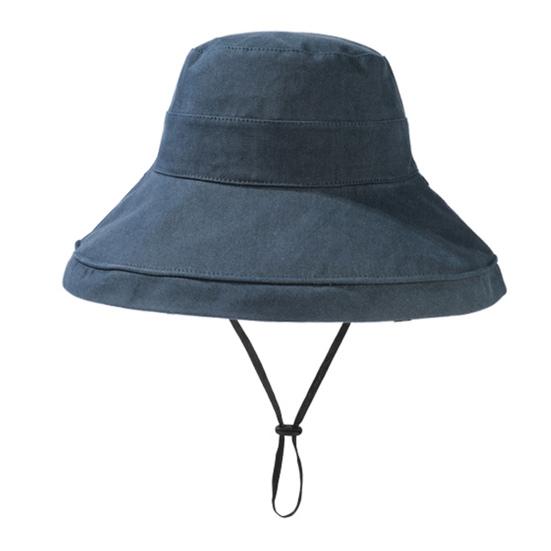 Women Summer Hat Windproof Strap Printed Large Brim Foldable Anti-UV Sun Protection Fisherman Cap Outdoor Sun Hat