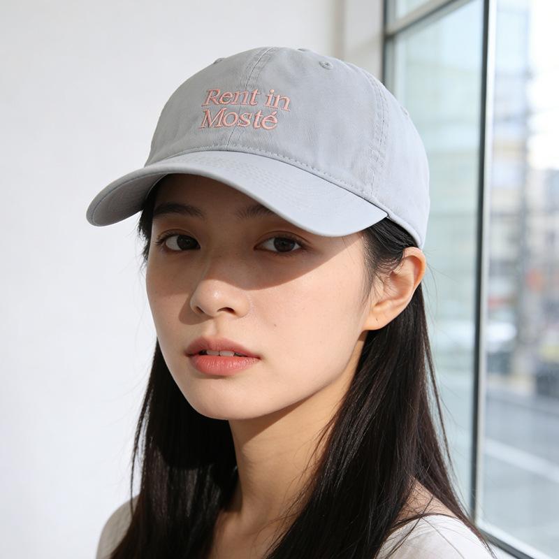Peaked cap Female wide brim Big face Small baseball cap Purple sun hat