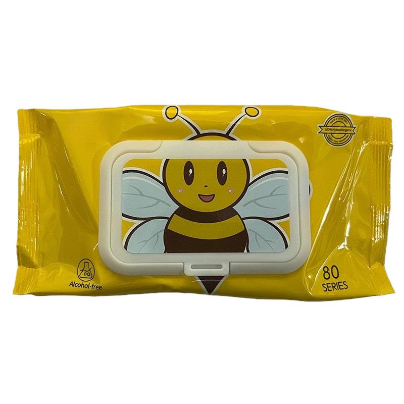 Влажные салфетки Little Bee для рук и рта малыша + Бесплатный контейнер для хранения влажных салфеток Little Duck