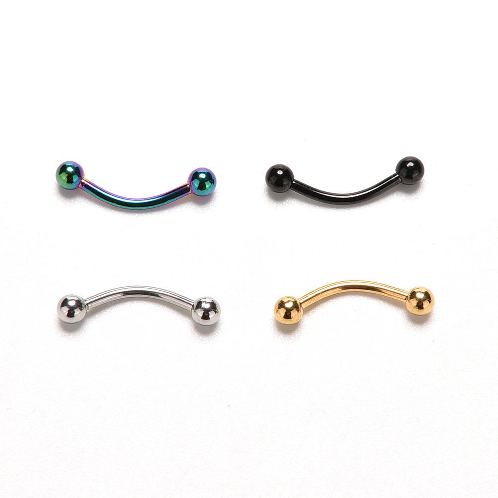 Изогнутая штанга из нержавеющей стали, кольцо для бровей, пирсинг для бровей, украшения для тела