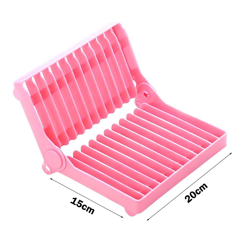 Foldable Design Dish Drying Rack Plastic Material Kitchen Drainer Plate Organizer  Plate Storage