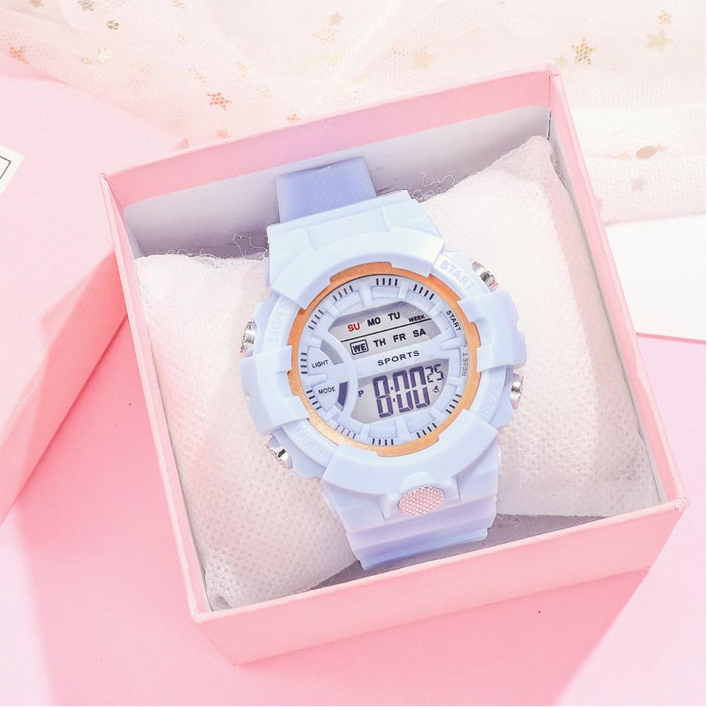 Подростки Студент Водонепроницаемые Светящиеся LED Экран Цифровые Наручные Часы Электронные Часы Спортивные Часы