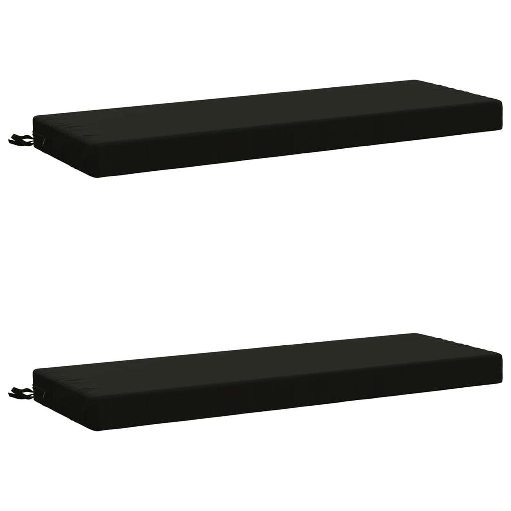 2 piece bench cushion SOEST 100percent polyester black