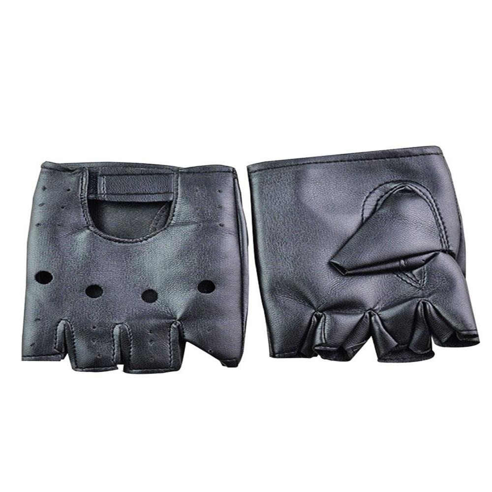 Driving Motor Ride Punk Glove Gloves Fingerless Leather Mittens