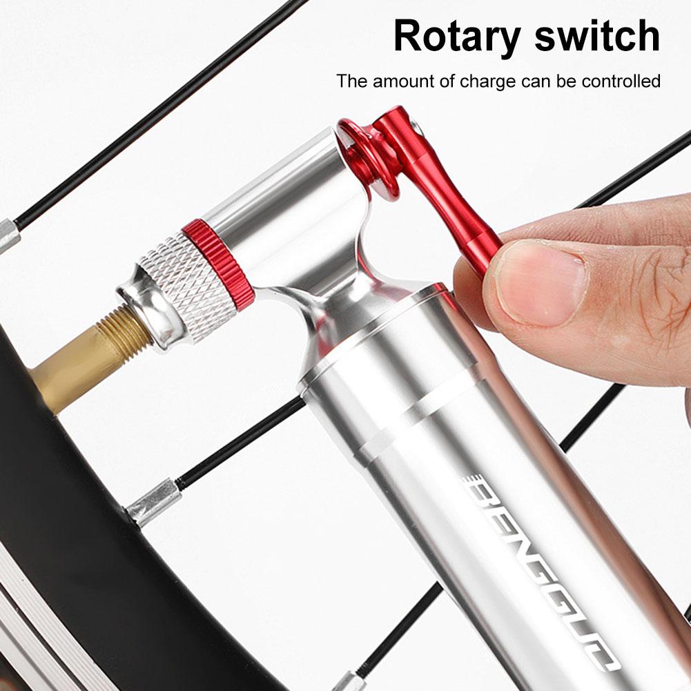 CO2 Велосипедный насос Шредер и Клапан Мини Велосипедный насос Алюминиевый сплав CO2 Велосипедный насос для накачивания шин для MTB Шоссейного велосипеда