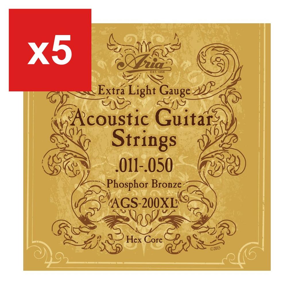 Acoustic Guitar Strings Aria Phosphor Bronze Extra Light AGS-200XL