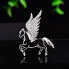 Брошь Лошадь Инкрустированная Стразами Брошь Летающая Лошадь Трехмерный Дизайн Лошади Значок для Свитера Шарфа Платья Ювелирный Аксессуар