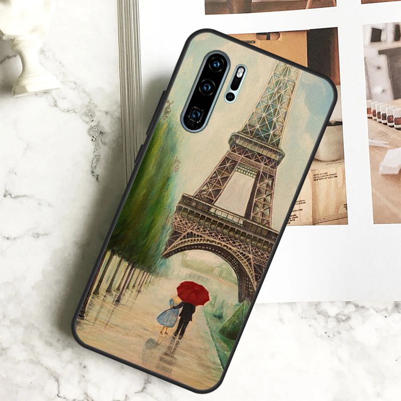 Чехол Париж Эйфелева башня для Huawei Nova 9 10 SE 3i 7i 11i 5T Y60 Y61 Y70 Y90 Y91 P20 P40 P30 Lite 11 Pro