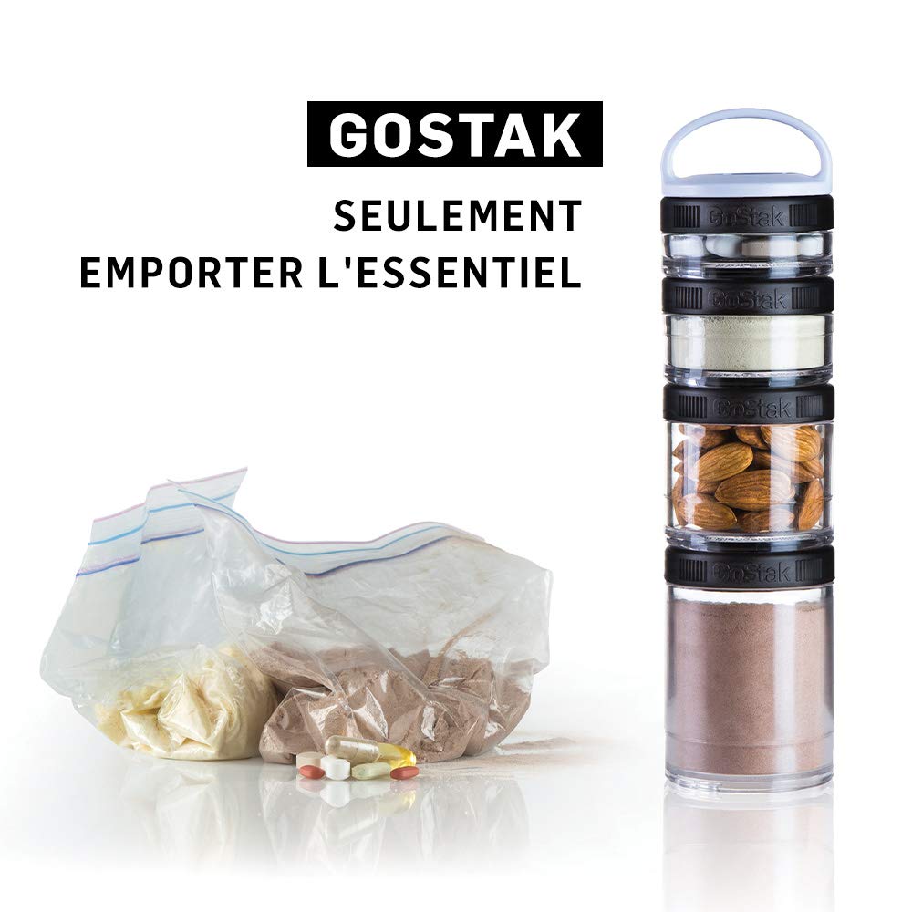 GoStak Бутылка-шейкер Пикник 40 куб. см x Черный Японский 53057 Контейнер, 4, [Официальный продукт]
