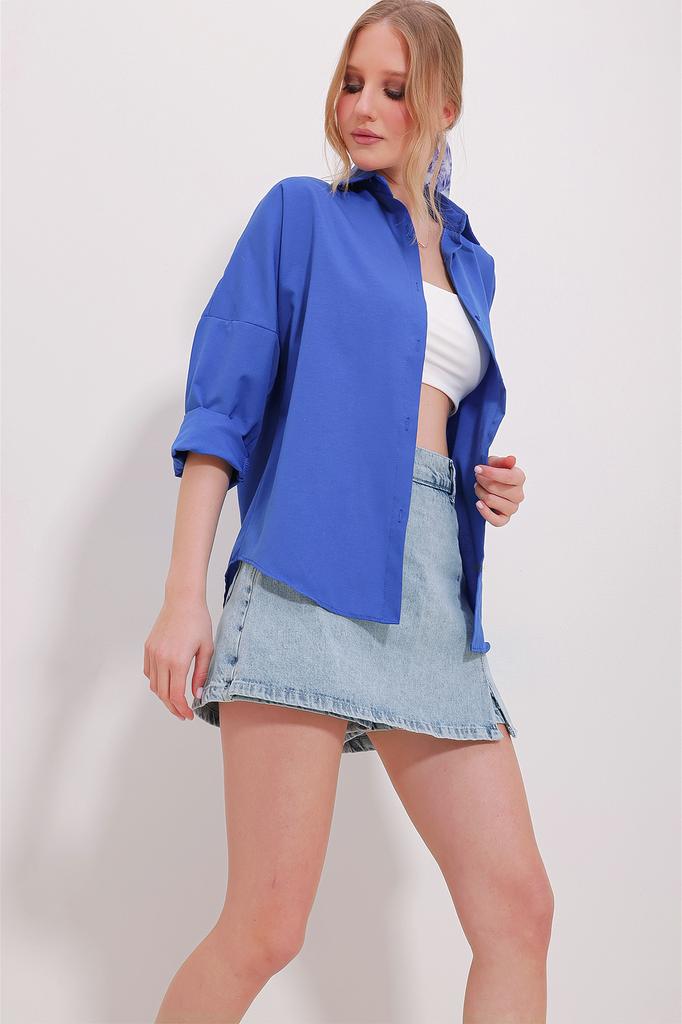 Женская рубашка, модная бежевая базовая рубашка из хлопка нового сезона с манжетами