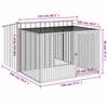 Dog House with Run Anthracite 153 x 194 x 110 cm Galvanized Steel