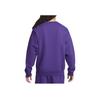 Nike Solo Swoosh Solid Logo Рифленый круглый вырез Свободная спортивная толстовка Мужская толстовка Фиолетовый DX1361-504