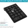 Bluetooth Numeric Keypad Portable Wireless 22 Keys Keyboard External Number Pad for Laptop Tablet Notebook PC Desktop Accounting