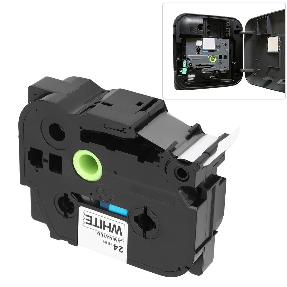 24 мм ламинированная лента для этикеток черного цвета на белом для Brother TZe-221621 PT-7600 PT P700 PT-2730