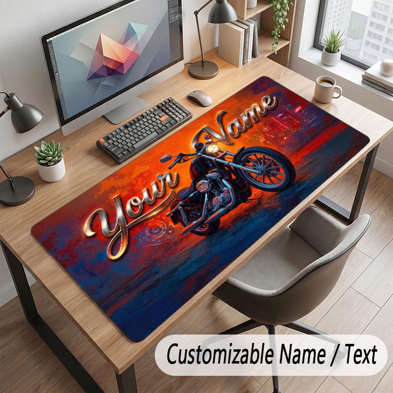 Personalized Name Designs Theme Customized Mouse Pad Personalized Print Name Text Desk Mat For Home Office Table Decor