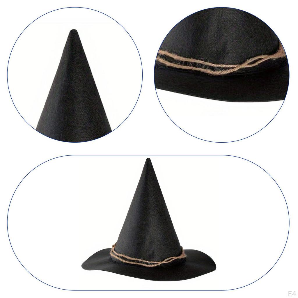 Halloween Witch Hat Costume Accessory for Dress up Stage Show Role Playing