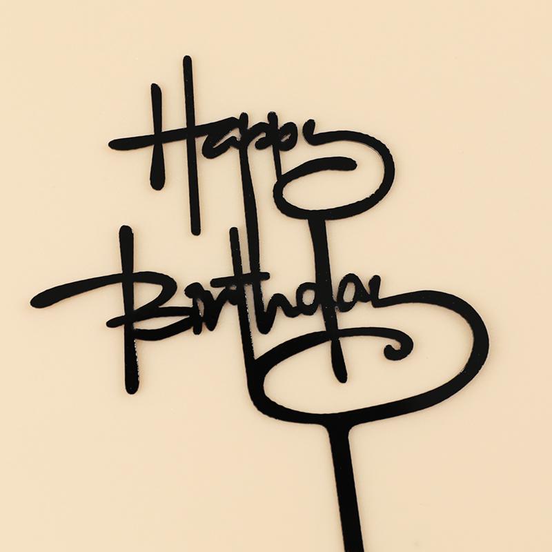 Acrylic Cake Topper - Happy Birthday Mom & Dad, Mother's/Father's Day Decoration