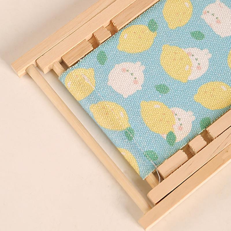 Милый держатель для мобильного телефона в виде пляжного стула, миниатюрная модель деревянного пляжного стула, складной держатель для телефона, реквизит для фотографии, декор для миниатюрной сцены