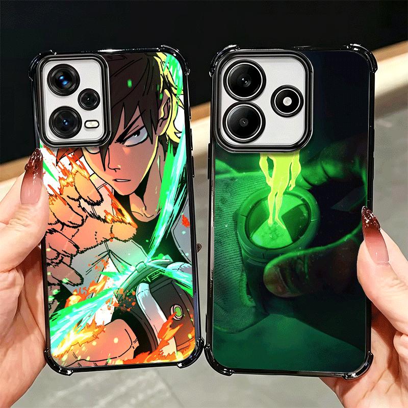 Мультяшный чехол Ben 10 с покрытием для телефона Xiaomi Redmi Note 14 15 Pro Plus 13 12 11 11S 11T 10 9S 9 5G, противоударный с подушкой безопасности