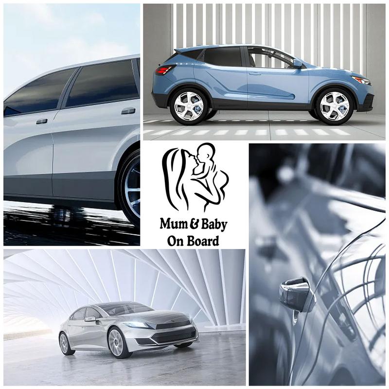 Наклейка на автомобиль «Ребенок и мама на борту» Водонепроницаемая, солнцезащитная, безопасная, наклейка на окно, безопасная для детей, наклейка на автомобиль «Ребенок в машине»