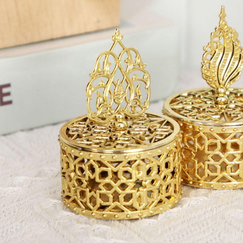 Handheld Candy Container Box European Style Packaging Gift Box Portable Gold Hollow Box  Home Decor
