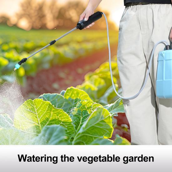 Электрический садовый опрыскиватель 5 л/8 л ранцевый опрыскиватель с 3 распылительными насадками, выдвижной штангой, плечевым ремнем, аккумуляторный опрыскиватель для сорняков для весенней обработки