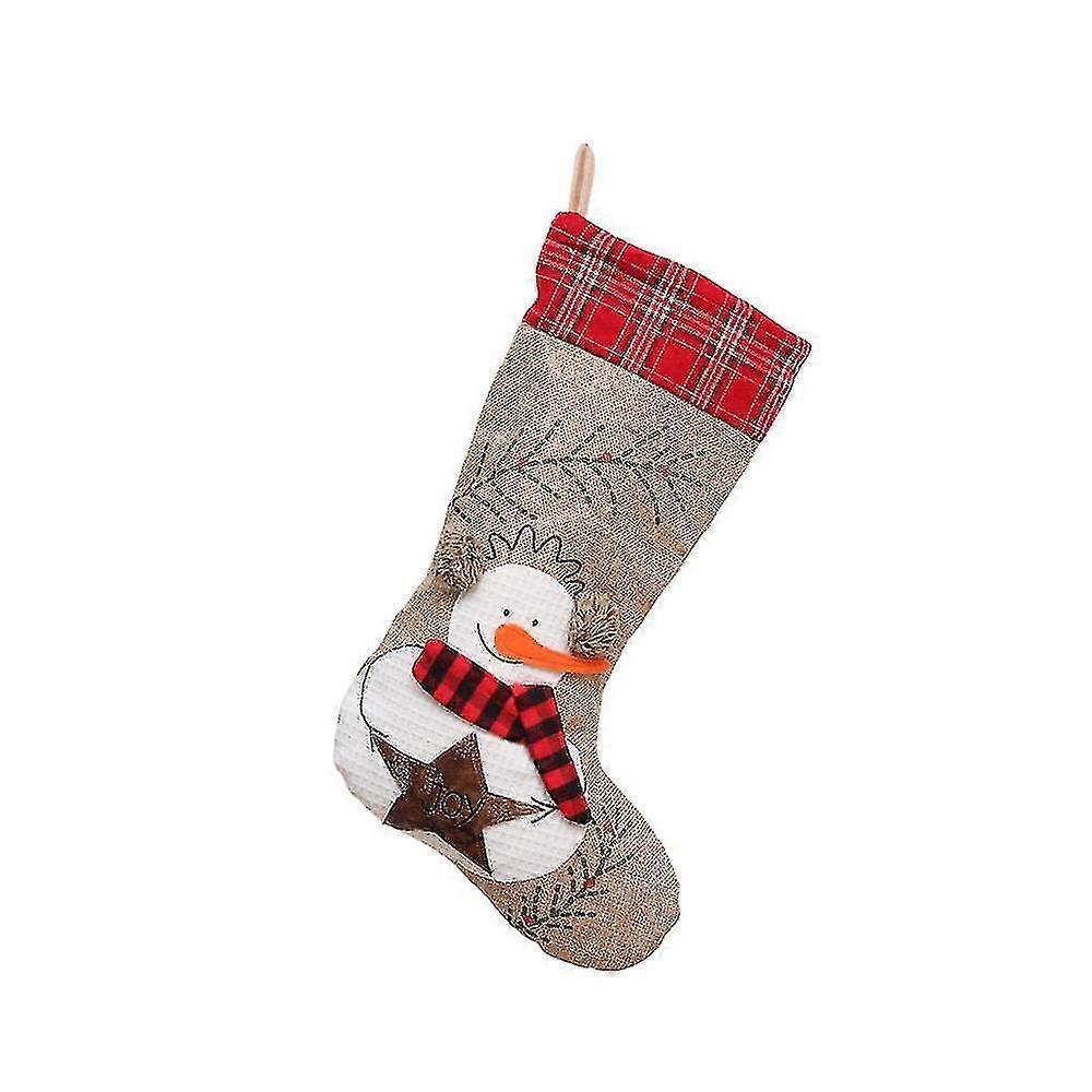 Christmas Stock, Large Personalized Christmas Stockings, Snowman Xmas Stocking For Christmas Party Decorations