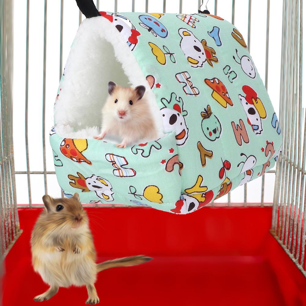 Green Winter Hamster Warm Hammock Hanging Bed House Nest for Small Pets Squirrel Sugar Glider Rabbit Guinea Pig