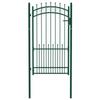 Day and Night - Day and Night Fence Gate with Spikes Steel Green 100x175 Cm