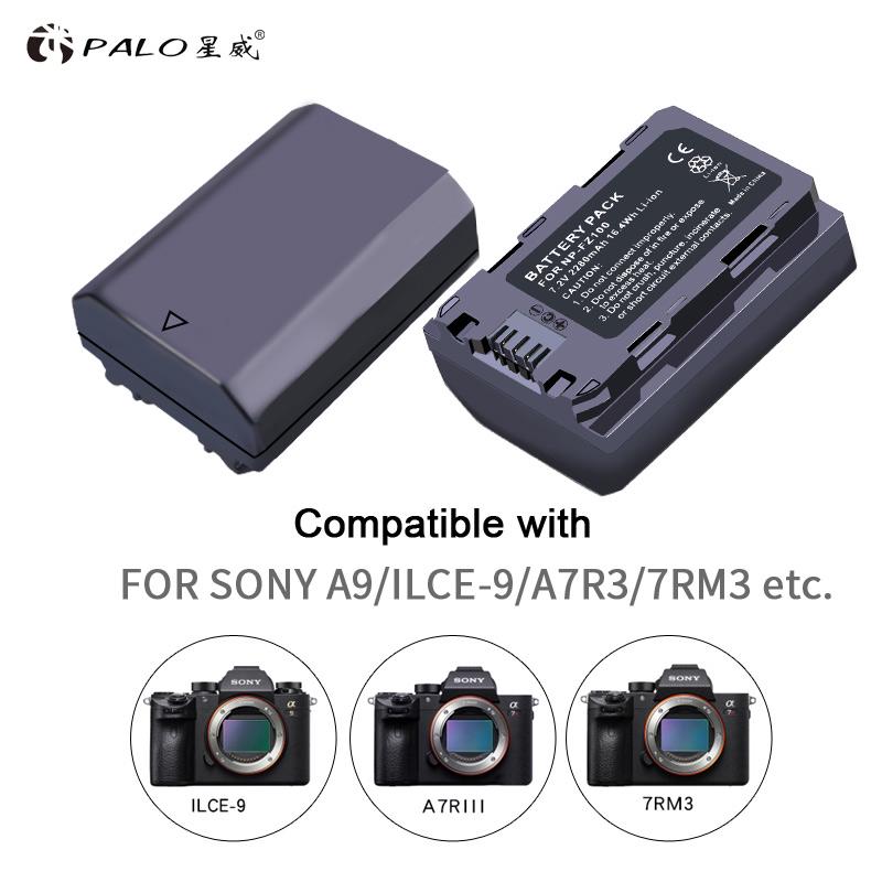 PALO 3 шт. NP-FZ100 NPFZ100 NP FZ100 NP FZ100 аккумулятор для Sony NP-FZ100, BC-QZ1, Sony a9, a7R III, a7 III, ILCE-9