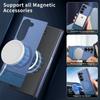 Деловой магнитный кожаный чехол однотонный для Samsung Galaxy Z Fold 8 7 6 5 4 3 для Magsafe Беспроводная зарядка Ударопрочный чехол