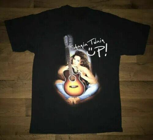 New Shania Twain 2003 UP Tour Concert Short Sleeve All SIze Black T-shirt Unisex T-Shirt