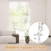 16 Pcs Hidden Channel Valance Clips, 1-7/8inch Clear Blinds Clips for Valance, Blind Valances Clip Replacement for Faux and Real Wood Window Blinds