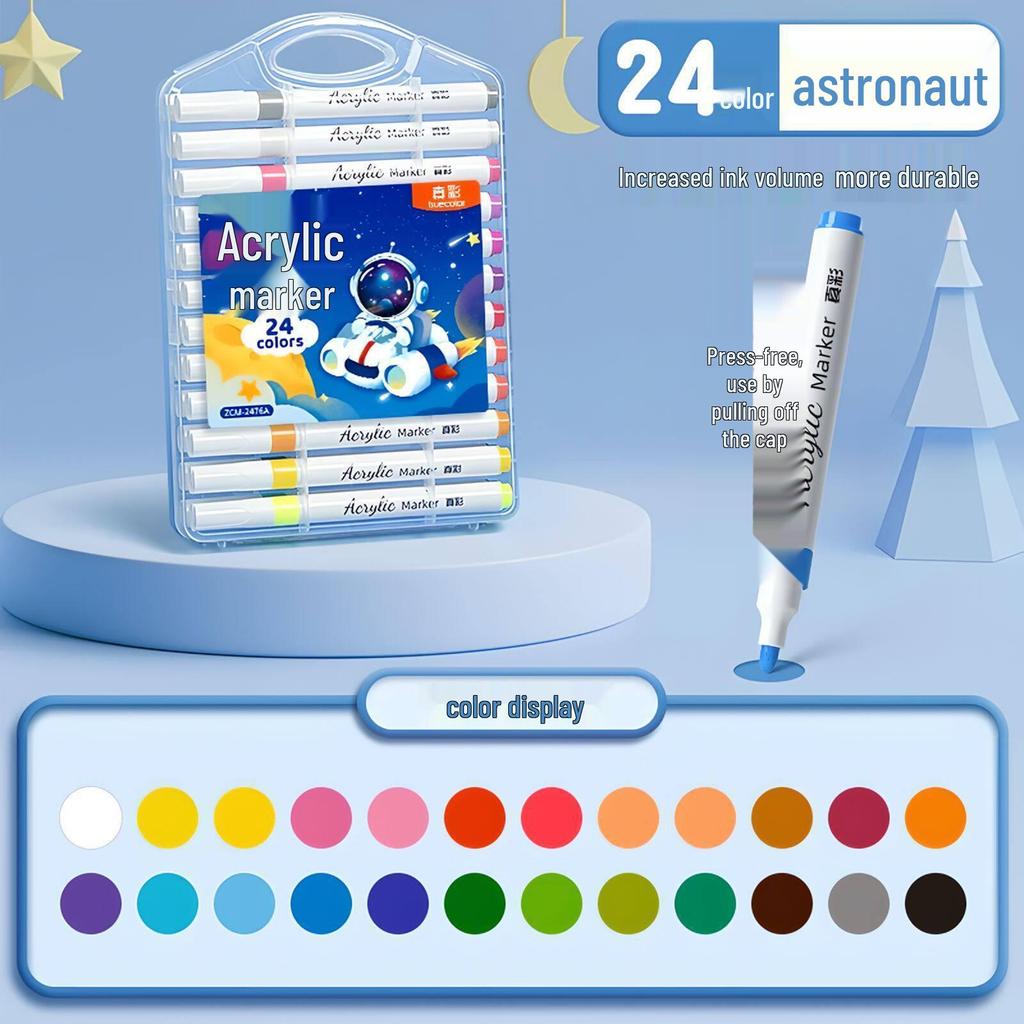 Акриловые маркеры True Color, штабелируемые - Акварельные ручки, не растекающиеся, для студентов и детей