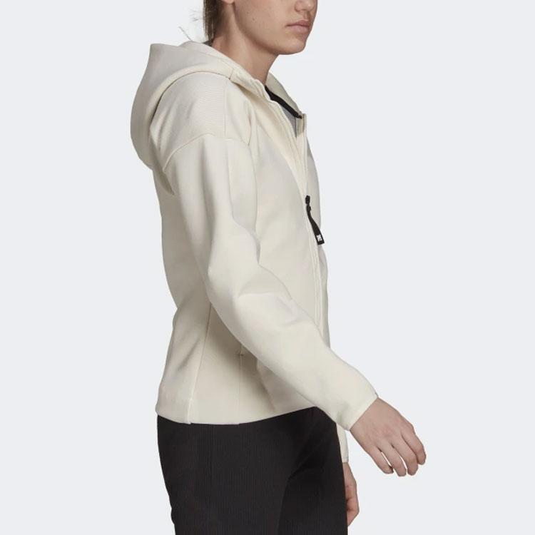 Adidas Женская куртка с капюшоном на молнии W ZNE Fz Logo, цвет желтый, белый H40976
