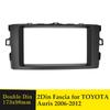 Double Din Fascia Stereo Plate Car Radio Surround Panel For TOYOTA Auris 2006-2012 DVD Player Refitting Frame Dash Bezel Fascias