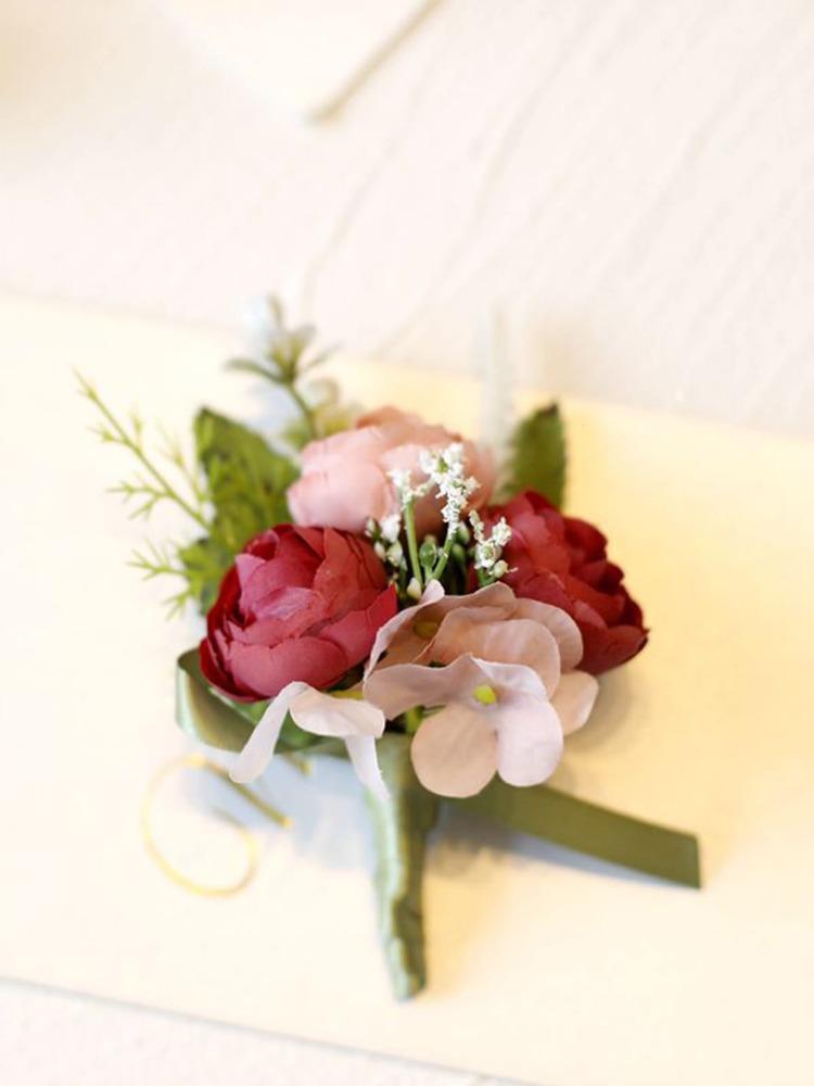 4 шт. набор бутоньерок на запястье с камелией для мужчин, свадебный наручный цветок для невесты, подружки невесты, декор для выпускного вечера, свадебный ужин, свадебный выпускной вечер