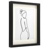 [A3703] - Рамка декоративная деревянная 'Arty' черно-белая - 25x20 см (силуэт женщины)