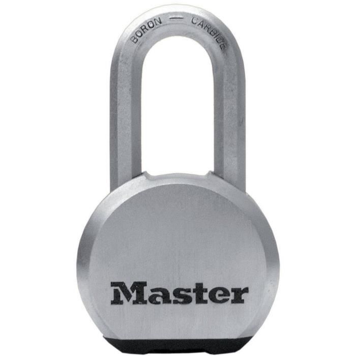 High Security Stainless Steel Keyed Padlock with Long Shackle for Outdoor Use - MASTER LOCK M830EURDLH