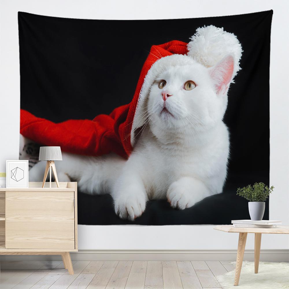 Украшение рождественской елки, гобелен с принтом, домашняя гостиная, спальня, настенный фон, тканевый гобелен