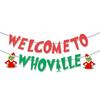 Christmas Grinch Theme Party Decoration Letter La Flag Welcome To Whoville Banner