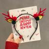 Christmas Headband Christmas Antler Hairpin Ladies Headdress Holiday Decoration Gift Big Bow Headband Christmas Headdress