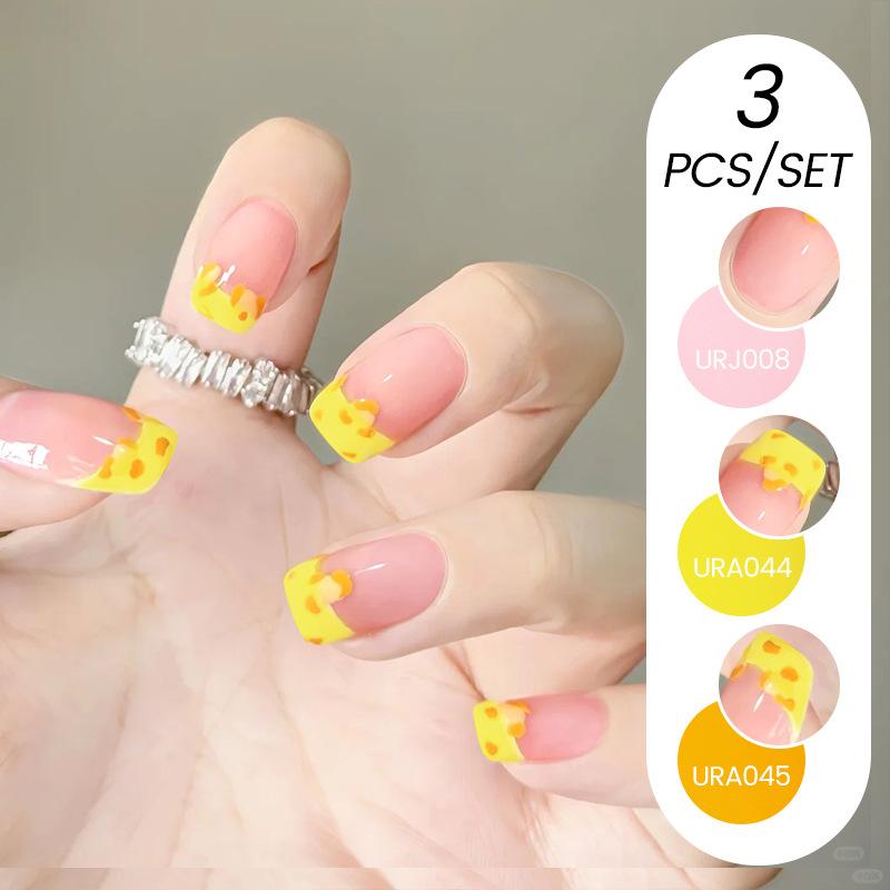 Nail Art Ice Прозрачный набор из 3-х лаков для ногтей, популярный прозрачный клей для лака для ногтей Nude Whitening Powder